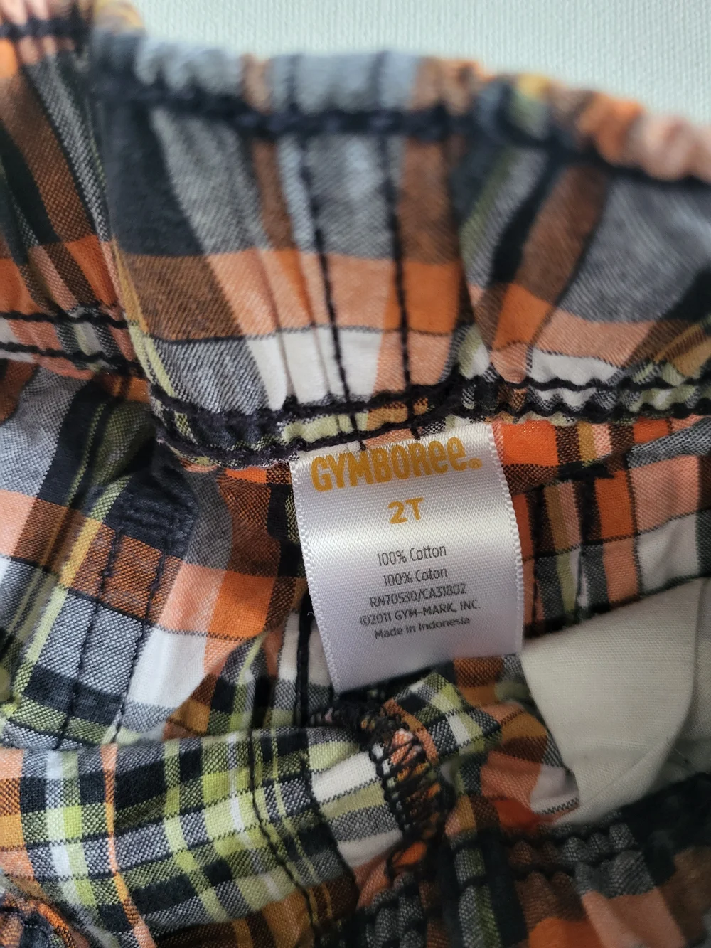 Y2K Style Boys Plaid Pull-On Shorts